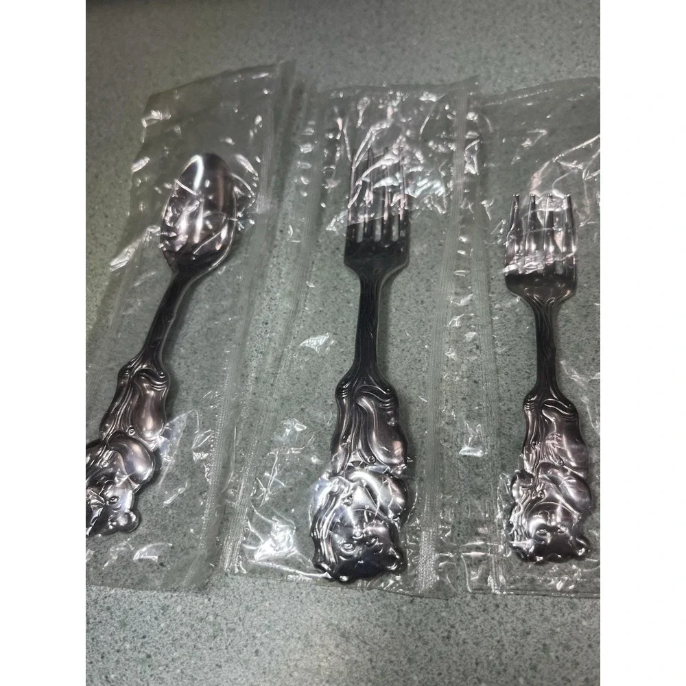 Oneida Community Sealed Bear Baby Flatware Set Stainless Infant Utensils Set